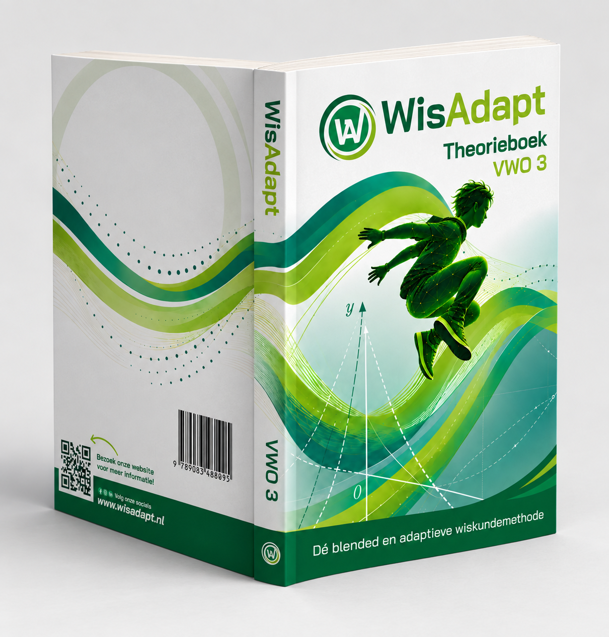 Impressie van het hardcover WisAdapt theorieboek